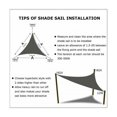 thumbnail image 3 of Jinsinto Parasol Extérieur Piscine de Jardin Ombre Imperméable Voile Triangle Parasol (Gris 3x3x3M),, 3 of 4