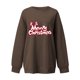 thumbnail image 2 of Gibobby Sudadera navideña mujer Sudadera con capucha estampada navideña holgada para mujer con mangas hasta los hombros(Café,G), 2 of 4