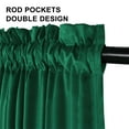 thumbnail image 4 of XWZO Green Velvet Curtains for Christmas Decor Set of 2, Rod Pocket Blackout Curtains for Bedroom Living Room with Tiebacks, 52"W x 84"L, 4 of 9