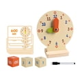 thumbnail image 3 of Reloj didáctico para niños, material didáctico para matemáticas, material educativo para hogar, reloj de práctica para preescolar y jardín de, 3 of 8