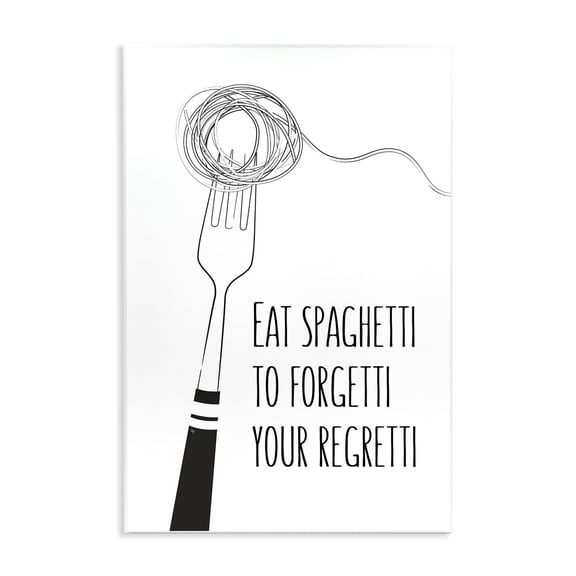 Stupell Industries Eclectic Funny Spaghetti Sass Wall Plaque Art, 10 x 15, by Martina Pavlova