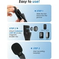 thumbnail image 3 of YOUSHARES Handheld Interview Microphone Holder for Hollyland Lark M2 - Iron Magnetic Slide Rail fits Hollyland Lark A1/MAX/150 & Rode/DJI Magnetic Lavalier Wireless Mics, 3 of 9