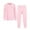 Pink, variant on Ahuyic Kids Long Tops And Pants,Kids Thermal Underwear Set 2-16Years Long Sleeve Crew Neck Pants 2 Piece Casualwear for Fall Winter