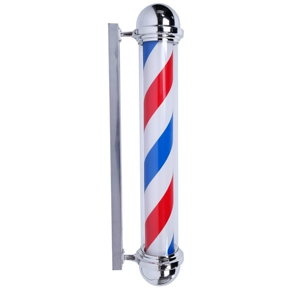 36" Rotating Barber Pole Light LED Light Red & Blue & White