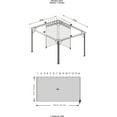 thumbnail image 4 of Sojag Meridien 10 x 14 x 7 ft Grey Curtains for Gazebo, Spun, 4 of 6