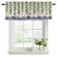 thumbnail image 2 of Spring Flowers Valances for Windows, Decorative Rod Pocket Window Valance Curtains, Summer Vintage Botanical Butterfly Short Curtain Drapes for Kitchen/Bathroom/Living Room, 2 Panels, 42" W x 12" L, 2 of 8