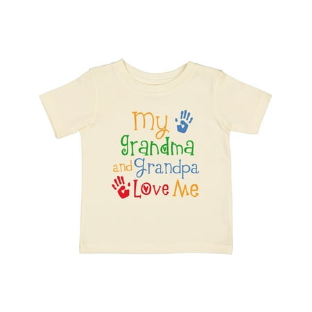 

Inktastic My Grandma and Grandpa Love Me Gift Baby Boy or Baby Girl T-Shirt
