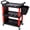 Black+Red, variant on 3 Tier Rolling Tool Cart on Wheels with Pegboard for Garage Workshop Warehouse, Blue Steel Utility Cart, 32.6L x 15W x 35.8H