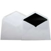 JAM Paper Wedding Envelope Sets, White with Black Lined Envelopes, Pack of 50 Inner & 50 Outer Envelopes