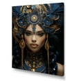 thumbnail image 2 of Designart "Portrait of Queen Nefertiti of Egypt in Gold & Black IV" Fashion Canvas Wall Art - Glam Gold Woman African American Hallway Wall Art Decor, 2 of 6
