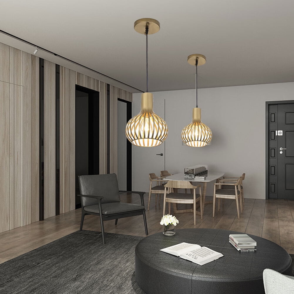 YIYIBYUS LED Chandelier Modern Hanging Ceiling Gold Pendant Light
