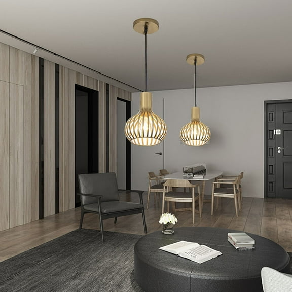 YIYIBYUS LED Chandelier Modern Hanging Ceiling Gold Pendant Light