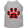 thumbnail image 4 of Pet Dog  Cat Shirt Screen Printed, "Argyle Paw Red", 4 of 6