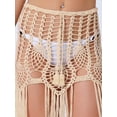 thumbnail image 5 of INSPIRE CHIC Women's Crochet Sexy Summer Beach Swimsuit Tassel Cover-Up Skirt M Beige, 5 of 5