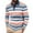 Pink, variant on Zylanna Men's Long Sleeve Polo Shirts, Slim Fit Striped Spring Fall Turndown Collar Casual Pullover Tops for Man Blue