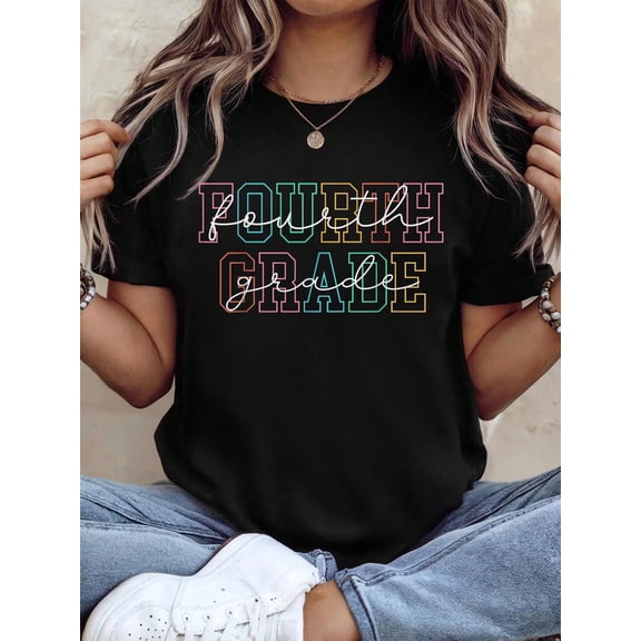 Fourth Grade Teacher Girls Boys Back To School 4th Grade T-Shirt