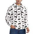 thumbnail image 2 of Honeii Border Collie Dog Pattern Mens Hoodies Men's Loose Sleeve Sweatshirt,Pullover Hooded Sweatshirt for Men,Essentials Hoodie-4X-Large, 2 of 7