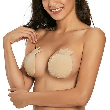 

Alueeu Women s Pineapple Lifting Chest Sticker Rabbit Ear Strapless Silicone Breast Sticker Big Bras