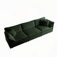 thumbnail image 3 of Modern Green Chenille 2+3 Seater Sofa Set with Solid Wood Frame for Living Room, 3 of 15