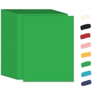 100 Sheets Green Cardstock 8.5 x 11, 65lb Green Construction Paper 8.5 x 11 for Christmas Cards Making, Invitations and Craft