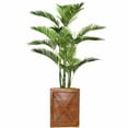 thumbnail image 1 of Vintage Home Artificial Faux Real Touch 57" Tall Palm Tree With Burlap Kit And Fiberstone Planter, 1 of 3