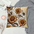 thumbnail image 2 of COMIO Spring Summer Sunflower Lumbar Decorative Throw Pillow Cover, Rectangular Floral Flower Eucalyptus Leaves Outdoor Home Decor, Fall Autumn Seasonal Couch Cushion Case White, 2 of 5