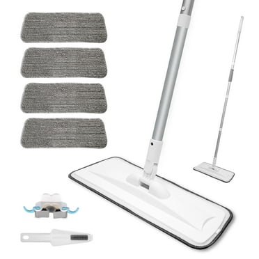 Microfiber Mop for Cleaning Floors, Extendable Flat Mop for Laminate Hardwood Wooden Wall Hard Floor Vinyl Tile, Wet Dry and Dust Mops for Bathroom Kitchen