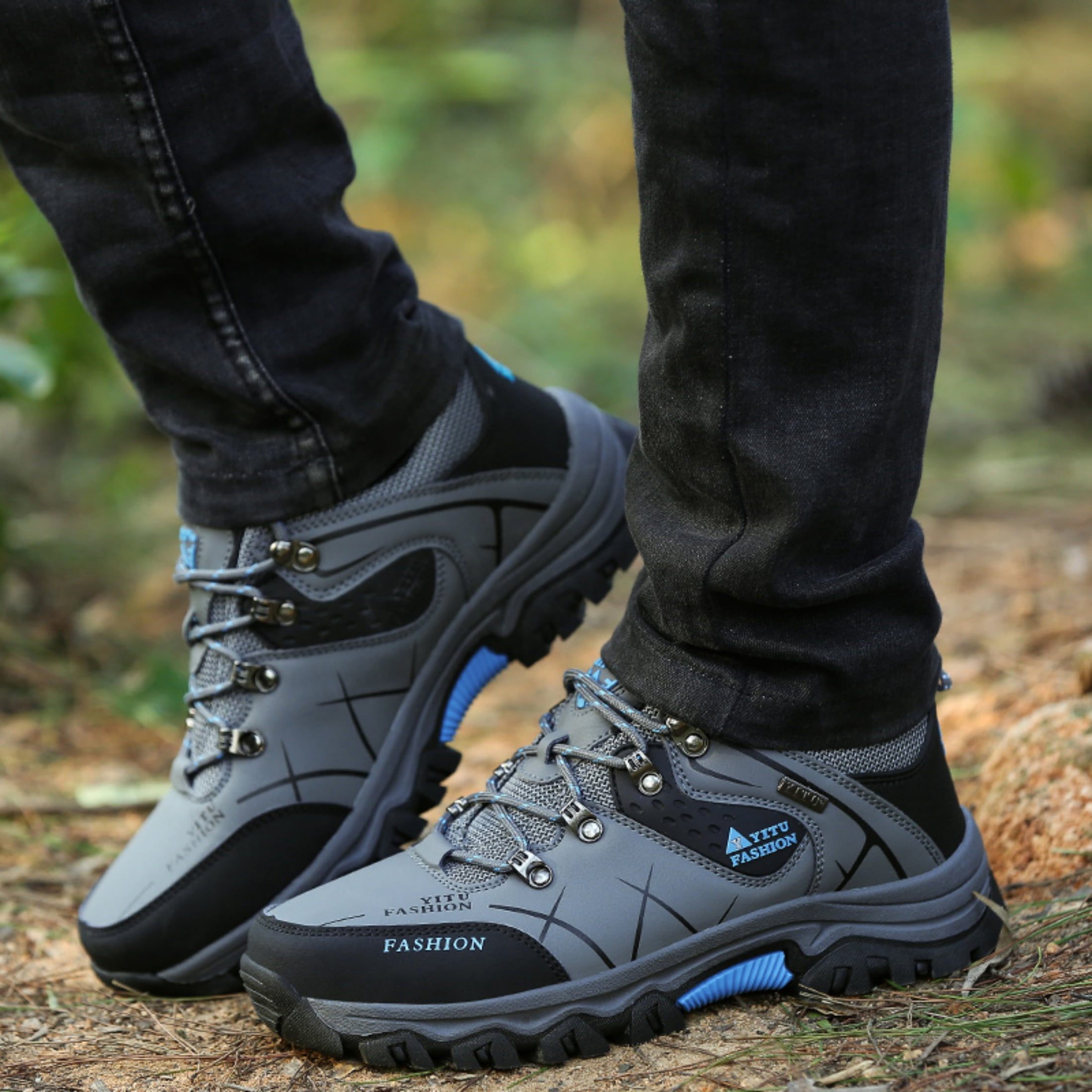 SKIUHS Men's Hiking Shoes – Insulated & Breathable All-Terrain Options, Non-Slip Waterproof Outdoor Trail Shoes