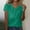Green, variant on Swuxness Women Short Sleeve Casual T Shirts, Spring and Summer Tops, Ladies V-Neck Solid Color Comfortable Fashion Loose Pullover Tee Red, M