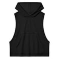 thumbnail image 5 of Asxite Tank Tops for Women Sleeveless Solid Color Round Neck Hooded Workout Casual Blouse, 5 of 5