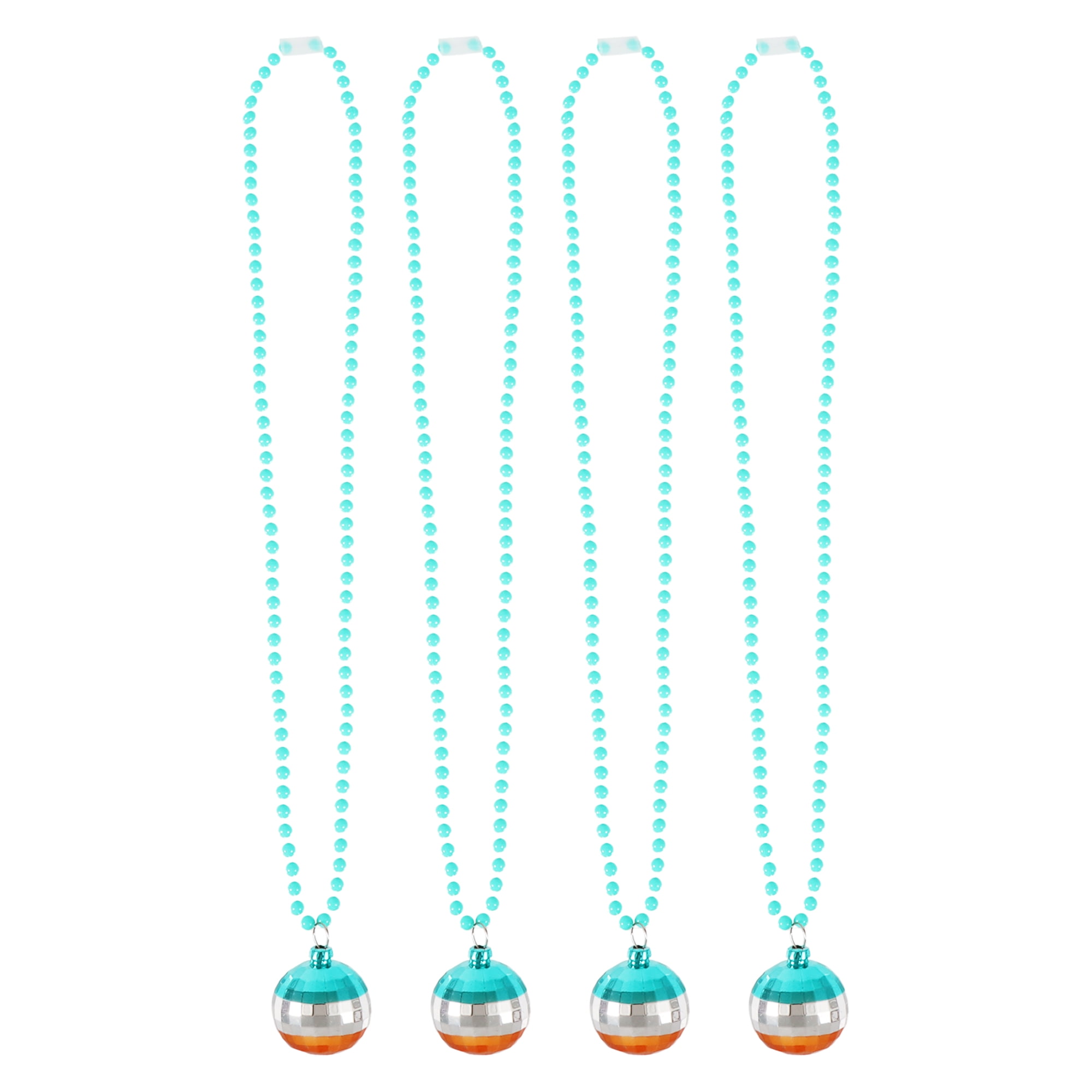 4 Count, Disco Ball Necklaces, Party Favors for Kids and Adults, by Way To Celebrate