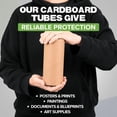 thumbnail image 4 of 3" x 12" Reinforced Kraft Paper Mailing Tubes, Pack of 6 Tubes with 2 Caps Each – USPS Approved Poster Tube – Made in USA Cardboard Tube for Shipping and Storing Posters, Prints, Artwork, or Documents, 4 of 4