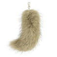 thumbnail image 1 of Uinagy Carnival Simulation Fox Fur Pendant Silver Blue Fox Tail Keychain 25Cm, 1 of 6