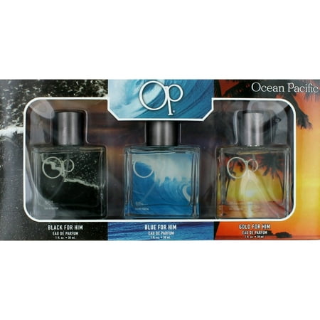Ocean Pacific 3 Piece Gift Set for Men, 1 fl oz Each Fragrance