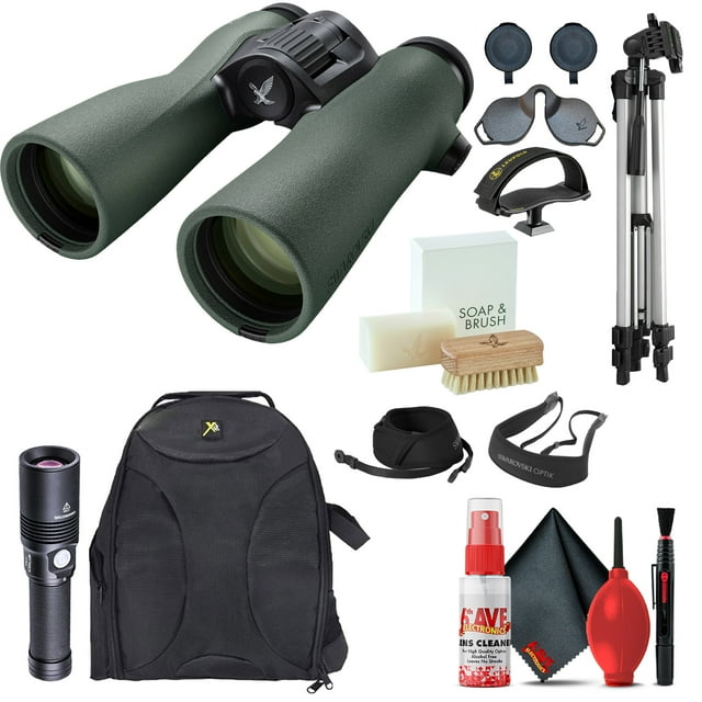 Swarovski Binoculars SLC 8x56 + Padded Backpack + Flashlight + 6Ave Cleaning Kit