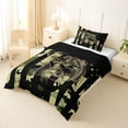 thumbnail image 3 of Feelyou Camo Fishing Twin Comforter Sets for Men Boys, Retro US Flag Bedding Set, Green Black, Black Reversible, 2 Pieces, 3 of 6