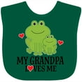 thumbnail image 3 of Inktastic Grandpa Loves Me Frog Boys or Girls Baby Bib, 3 of 4