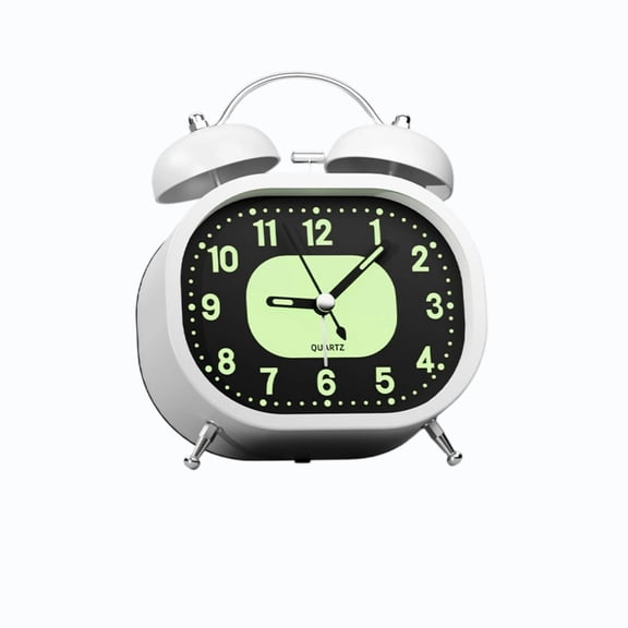 Orangide Classic Round Alarm Clock with Low Light Face, Battery Operated for Bedroom Desk Office, Easy to Read Dial, Silent No Ticking
