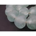 thumbnail image 4 of Super Jumbo Recycled Glass Beads - Beaded Wall Hangings - Extra Large African Sea Glass Beads 32-35mm - The Bead Chest (Clear Aqua), 4 of 4