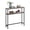 Heather Greige and Ink Black, variant on 2-Tier Narrow Console Table, 31.5 Inch Sofa Table with 2 Shelves & Adjustable Feet, for Entryway Living Room Hallway, Rustic Brown & Black