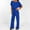 Blue, variant on WXLWZYWL Womens Sparkly Jumpsuits Dressy Clubwear One Piece Short Sleeve Round Neck Wide Leg Pant Summer Casual Solid Jumpsuits Rompers Overalls Party Club Pants With Belt