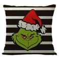 thumbnail image 1 of Grinch Printed Pillow Cover Christmas Bed Car Sofa Decoration, 1 of 2