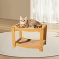 thumbnail image 6 of Serenable Double Layer Cat Scratcher Bed Washable Sisal Cushion Versatile Space Saving Wood Frame Pet Furniture 2 in 1 Lounging Station Size XL, 6 of 9