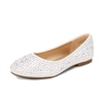 thumbnail image 1 of Zapatos de Vestir para Niñas DREAM PAIRS MUY Shine Blanco Slip-On, 1 of 6