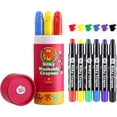 thumbnail image 1 of Washable Silky Crayons for Toddler -6 Count ;Kids Crayons,Big Crayons,Twistable Jumbo Window Crayons;Non Toxic Crayon for kids ; Art Tools, 1 of 6