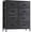 BlackWood, variant on 8-Drawer Fabric Dresser Organizer with Wood Top & Steel Frame - Vintage Floral Painted Storage Unit for Bedroom, Hallway, Closet & Entryway