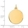 thumbnail image 2 of Auriga Fine Jewelry 14K Yellow Gold Plain .013 Gauge Circular Engravable Disc Charm for Women (L-26mm, W-19mm), 2 of 4