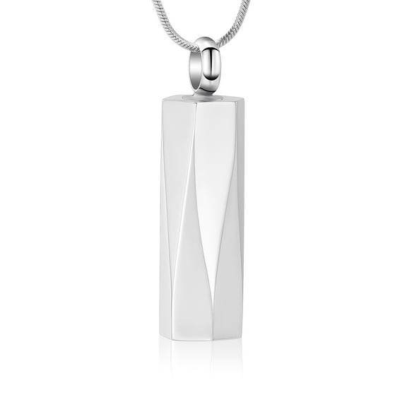 Cylinder Urn Necklace for Ashes Cremation Jewelry for human Pet Stainless Steel Urn Memorial Keepsake Pendant