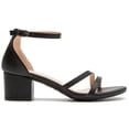thumbnail image 6 of DADAWEN Women's Open Toe Dressy Sandals Chunky Block Heel Wedding Shoes Black 7US, 6 of 6