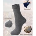 thumbnail image 2 of Women's Soft Combed Cotton Trouser Dress Socks Thin Socks 3 Pairs Women Crew Socks Above-Ankle, 2 of 5